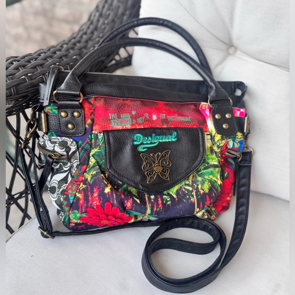 Desigual Black and Multicolor Crossbody/Shoulder Bag GORGEOUS!
